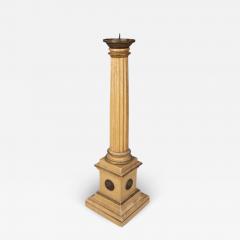 Antique Sculptural Wooden Church Candlestick 1860 - 4742111