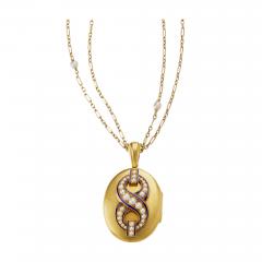 Antique Seed Pearl Infinity Pendant Locket - 3341410