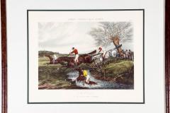 Antique Set of Four Hand Colored Lithographs Forests Steeple Chase - 1038192