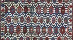 Antique Shahsavan Kilim Rug Large and unusual c 1900s AS IS - 3971393
