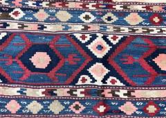 Antique Shahsavan Kilim Rug Mafrash c 1900s - 3973624