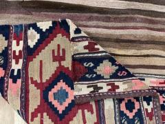 Antique Shahsavan Kilim Rug Mafrash c 1900s - 3973625
