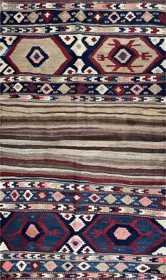 Antique Shahsavan Kilim Rug Mafrash c 1900s - 4362325