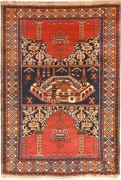 Antique Shirvan Rug 3 11 x 5 5  - 4553452