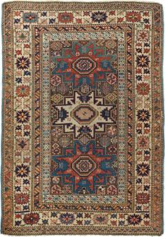Antique Shirvan Rug 3 5 x 4 11  - 4405479