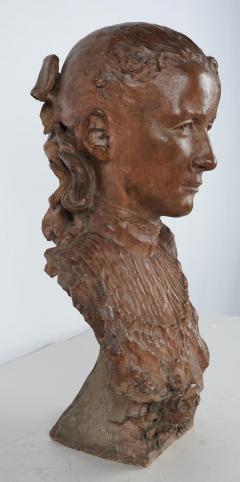 Antique Signed Italian Terracotta Bust of a Woman - 2621945