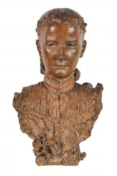 Antique Signed Italian Terracotta Bust of a Woman - 2621948