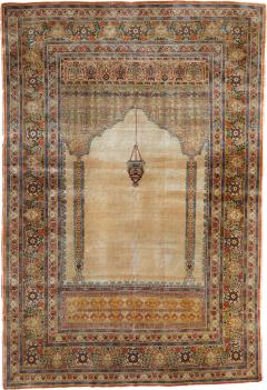 Antique Silk Tabriz Rug 3 9 x 5 8  - 4318948