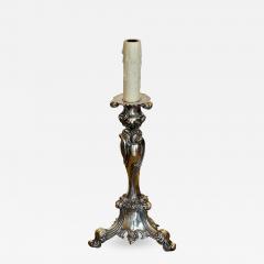 Antique Silver Candlestick Table Lamp - 1923792