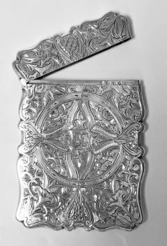 Antique Silver Card Case Birmingham 1869 Frederick Marson - 1136949