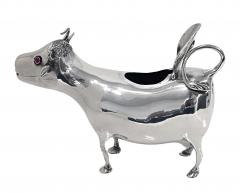 Antique Silver Cow Creamer Dutch C 1910 - 3506951