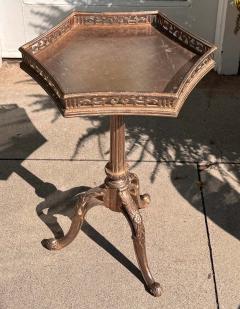 Antique Silver Giltwood Gallery Rim Regency Side Table - 3856487