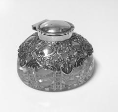 Antique Silver Inkwell Paperweight Birmingham 1900 H Matthews - 1075965