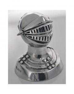 Antique Silver Novelty Pepper Caster of a Knight in Armour Chester 1908 by G U - 387145