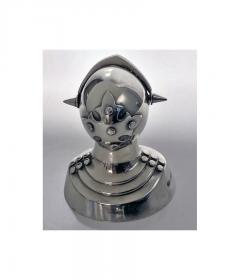Antique Silver Novelty Pepper Caster of a Knight in Armour Chester 1908 by G U - 387149