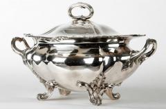 Antique Silver Plate on Solid Brass Covered Tureen - 69638