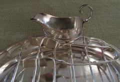 Antique Silver Plated Asparagus Serving Set - 1178643