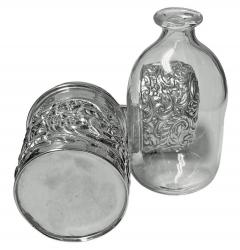 Antique Silver Scent Bottle with glass interior London 1895 William Comyns - 2243256