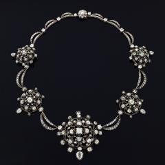 Antique Silver Topped Diamond Necklace - 228547