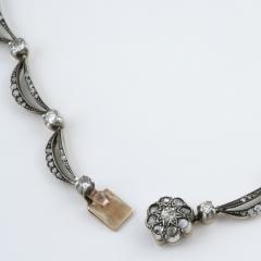 Antique Silver Topped Diamond Necklace - 228549