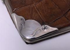 Antique Silver leather wallet purse holder Birmingham 1897 - 1225216