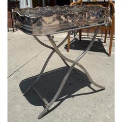 Antique Silver on Copper Cocktail or Tea Coffee Tray Table - 4239758