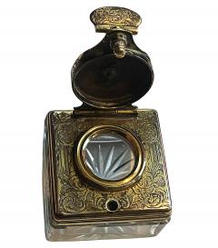 Antique Silver travelling Inkwell London 1839 - 4018350