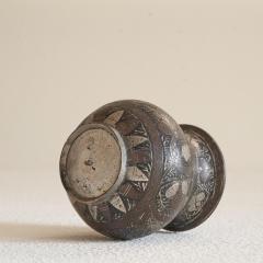 Antique Small Pyriform Shaped Bidri Vase - 4608914