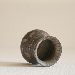 Antique Small Pyriform Shaped Bidri Vase - 4608916