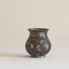 Antique Small Pyriform Shaped Bidri Vase - 4608939