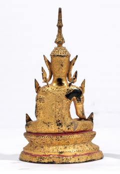 Antique Southeast Asian Gilt Metal Seated Buddha - 2019808