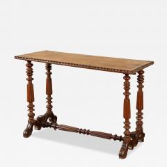 Antique Spanish Baroque Carved Walnut Console Table - 4351900