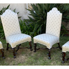 Antique Spanish Colonial Dining Chairs Set of 8 - 2713549