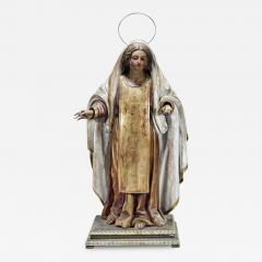 Antique Spanish Colonial Statue Madonna - 295185