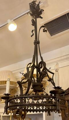 Antique Spanish Colonial Wrought Iron Chandelier - 2473952