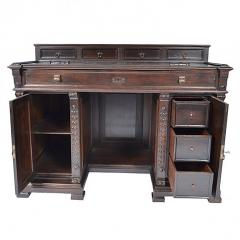 Antique Spanish Walnut Roll Slide Top Desk - 163855