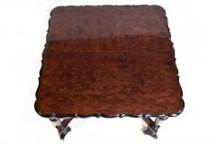Antique Square Center Table Amboina and Walnut Wood Dutch 19th Century - 3569698