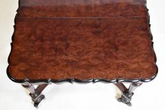 Antique Square Center Table Amboina and Walnut Wood Dutch 19th Century - 3569700