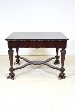 Antique Square Center Table Amboina and Walnut Wood Dutch 19th Century - 3569702