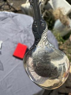 Antique Sterling Silver 6 Etched Spoon - 4424068