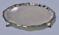 Antique Sterling Silver Salver Tray 1906 by J J Maxfield Ltd  - 3182911