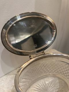 Antique Sterling Silver and Crystal Box by Leuchars Son - 4388345