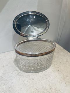 Antique Sterling Silver and Crystal Box by Leuchars Son - 4388347