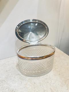 Antique Sterling Silver and Crystal Box by Leuchars Son - 4388350