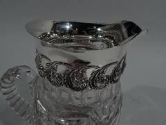 Antique Sterling Silver and Cut Glass Water Pitcher by New York Maker - 3748867