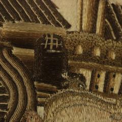 Antique Stumpwork Embroidery Picture Depciting Noahs Ark - 2441330
