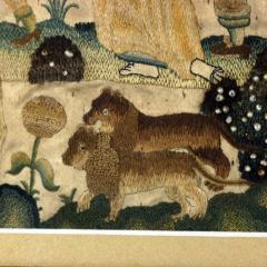 Antique Stumpwork Embroidery Picture Depciting Noahs Ark - 2441331