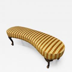 Antique Style Kidney Shaped Walnut Bench - 2274035