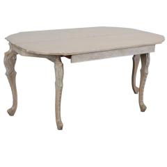 Antique Swedish Console Table W Silver Leaf Details - 4390546