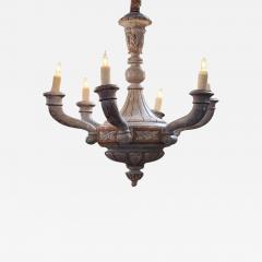 Antique Swedish Country Painted Six Light Chandelier - 4762793